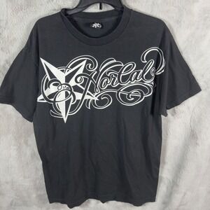 Y2K NorCal Graphic T Shirt Black Short Sleeve Men's Size L